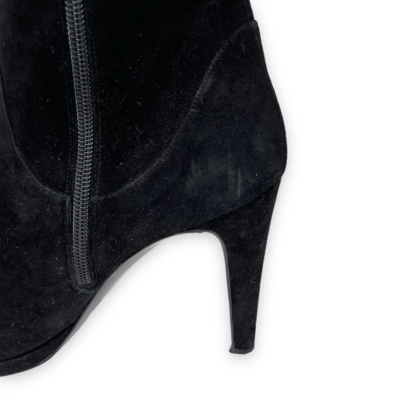 Fratelli Rossetti Boots Women 10 Black Suede Stiletto Mob Wife Maximalist Luxury - Picture 14 of 16